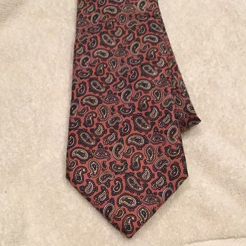 DIOR Vintage Paisley Print Silk Tie